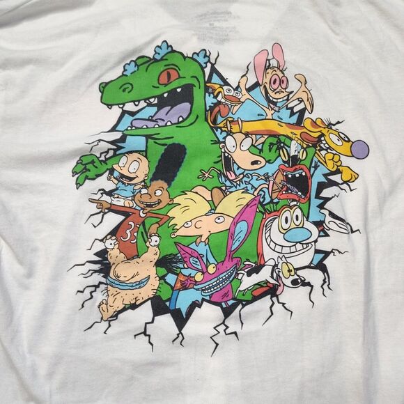 Nickelodeon Other - Nickelodeon Cartoon Cast Men Sz M Short Sleeve Button Down 2017 Shirt